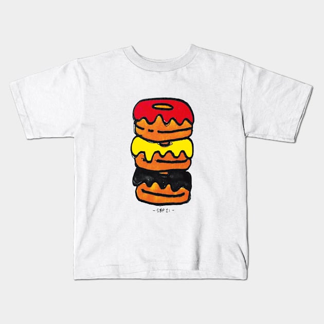 Three Doughnuts Kids T-Shirt by SETH BOND PERRY - SBP ART